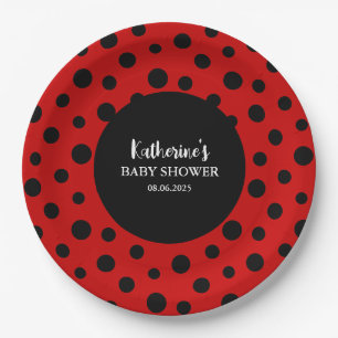 Onze kleine dame is op weg meisje baby shower papieren bordje