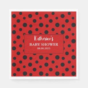 Onze kleine dame is op weg meisje baby shower servet