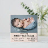 "Onze kleine": de geboortemerkaart (Staand voorkant)