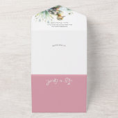 Onze kleine eendje Waterverf Baby shower All In One Uitnodiging (Buitenkant)