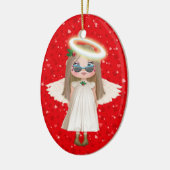 Onze kleine engel keramisch ornament (Links)