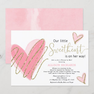 Onze kleine etalage per baby shower kaart