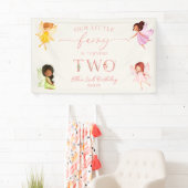 Onze kleine fee betoverd 2e verjaardagsfeest spandoek (Insitu)