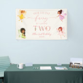 Onze kleine fee betoverd 2e verjaardagsfeest spandoek (Beurs)