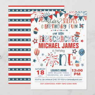 Onze Kleine Firecracker 1e Verjaardag (S&S) Kaart