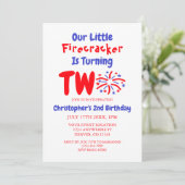 Onze kleine Firecracker 2de verjaardag Kaart (Staand voorkant)