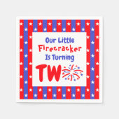 Onze kleine Firecracker 2de verjaardag Servet (Voorkant)
