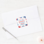 Onze Kleine Firecracker 4 juli 1 Verjaardag Vierkante Sticker (Envelop)