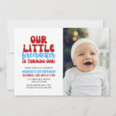 Onze kleine Firecracker draait één uitnodiging (Voorkant)