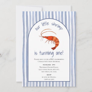 Onze kleine garnaal draait één Waterverf Kaart