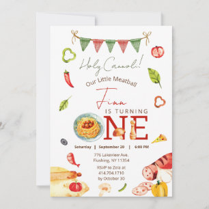 Onze kleine gehaktbal 1e verjaardag kaart