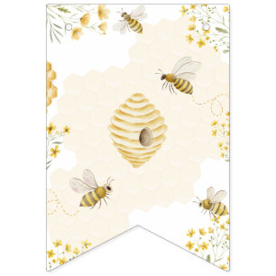 Onze Kleine Honey 1e Verjaardagsbanner Vlaggetjes