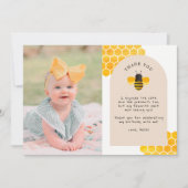 Onze kleine Honey Bee Day foto dankjescards Kaart (Voorkant)