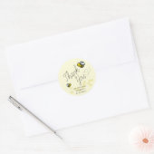 Onze kleine Hunny Bee Geel Verjaardag Dank u Ronde Sticker (Envelop)