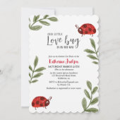 Onze kleine liefde bug meisje rood baby shower kaart (Voorkant)