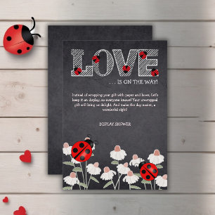 Onze kleine liefde bug schoolbord Baby shower Informatiekaartje
