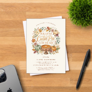 Onze Kleine Malle Meid Herfst Baby Shower Uitnodig Acryl Uitnodigingen
