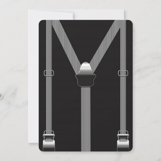 Onze kleine Man Hipster Suspenders Verjaardagsfees Kaart (Achterkant)