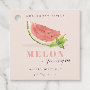 Onze kleine meloen wordt elke dag van elke dag van bedankjes labels