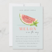 Onze kleine Melon Mint Blue Boy aankondiging beves (Voorkant)