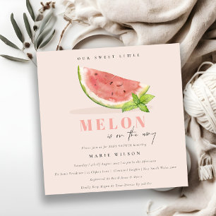 Onze kleine Melon Waterverf blush Baby shower Kaart