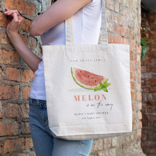 Onze kleine Melon-Waterverf elke dag van de zondag Tote Bag