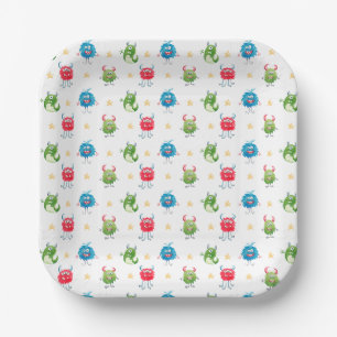 Onze Kleine Monster Verjaardagsfeestje Papieren Bordje