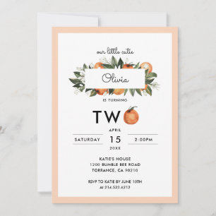 Onze Kleine Moppie Tweede 2e Verjaardagsfeestje Kaart