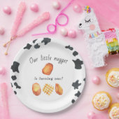 Onze kleine nugget draait één verjaardag voor kind papieren bordje (Feest)