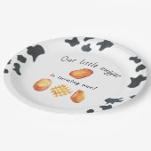 Onze kleine nugget draait één verjaardag voor kind papieren bordje (Gekanteld)