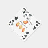 Onze kleine nugget draait één verjaardag voor kind servet (Hoek)