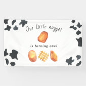 Onze kleine nugget draait één verjaardag voor kind spandoek (Horizontaal)