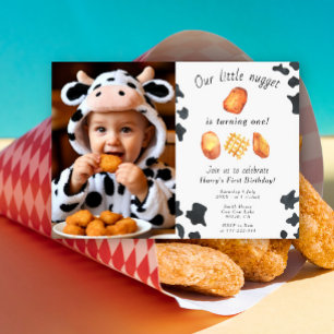Onze Kleine Nugget Wordt Eén Kinderverjaardag Kaart