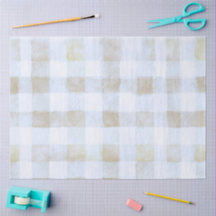 Onze Kleine Pinda Jongen Blauwe Gingham Baby Showe Tissuepapier
