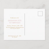 Onze Kleine Pompoen 1e Verjaardag Briefkaart (Achterkant)