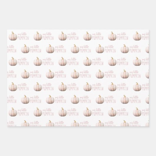 Onze kleine pompoen 1e verjaardag inpakpapier vel (Voorkant 3)