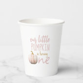 Onze kleine pompoen 1e verjaardag papieren bekers (Voorkant)