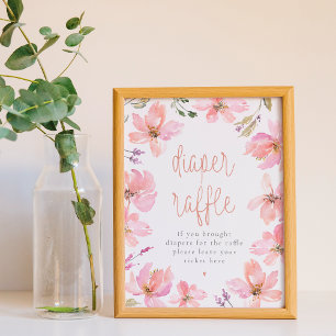 Onze kleine pompoen Baby shower luier Raffle Teken Poster