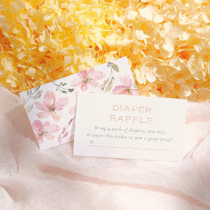 Onze Kleine Pompoen Bloemen Luier Raffle Informatiekaartje