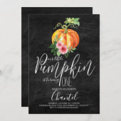 Onze kleine pompoen draaien één uitnodiging om (Voorkant / Achterkant)