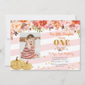 Onze kleine pompoen draait één uitnodiging om (Voorkant)