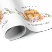 Onze kleine pompoen eerste verjaardag cadeaupapier (Rol Hoek)