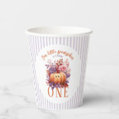 Onze kleine pompoen eerste verjaardag papieren bekers (Voorkant)