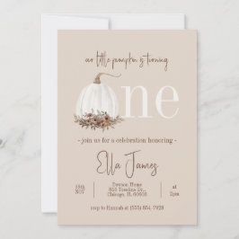 Onze kleine pompoen eerste verjaardag uitnodiging