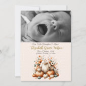 Onze kleine pompoen foto feestdagenkaart (Voorkant)