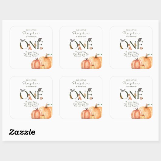 Onze kleine pompoen is een dank u Sticker (Vel)