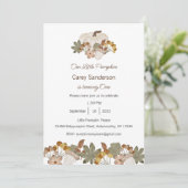 Onze kleine pompoen is één uitnodiging, 1e verjaar kaart (Staand voorkant)