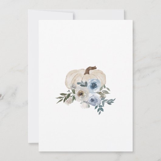 Onze kleine pompoen is één uitnodiging, 1e verjaar kaart (Achterkant)