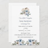 Onze kleine pompoen is één uitnodiging, 1e verjaar kaart (Voorkant / Achterkant)