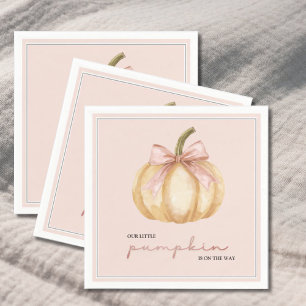 Onze Kleine Pompoen op Weg Herfst Baby Shower Servet